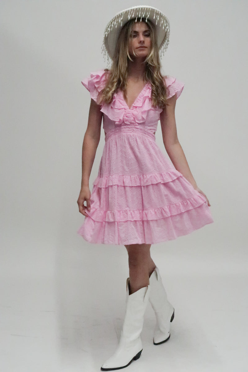 Irie Ruffle Lace Mini Dress - Shop Beulah Style