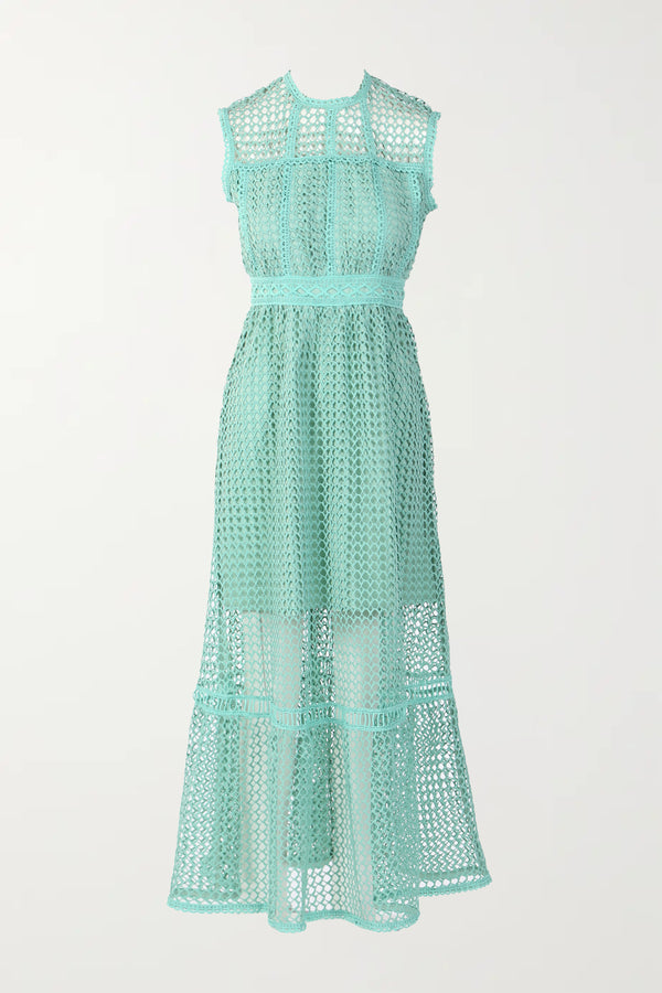 Kiera Eyelet Lace Maxi Dress - Shop Beulah Style
