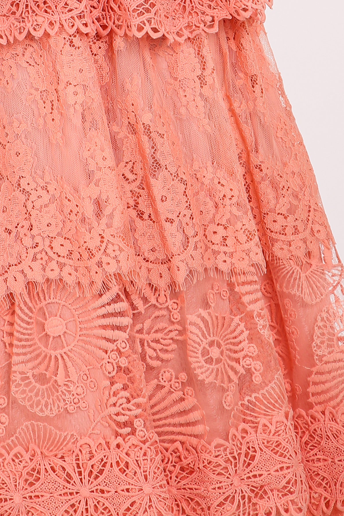 Tori Floral Embroidered Lace Tiered Sheath Midi Dress - Shop Beulah Style