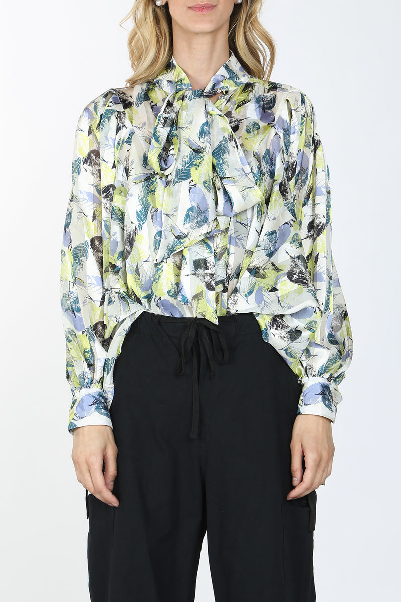 Isabella Botanical Print Billowed Blouse