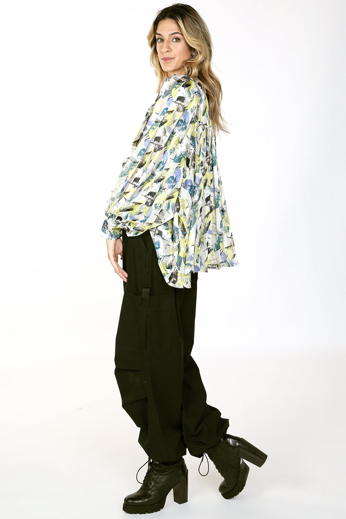 Isabella Botanical Print Billowed Blouse