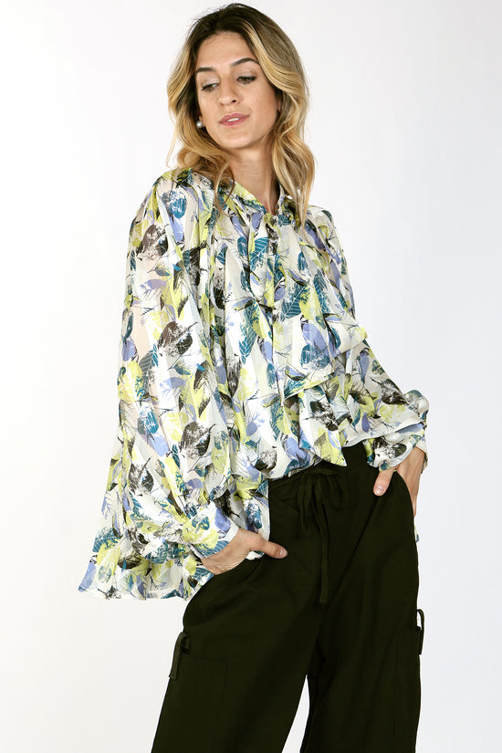 Isabella Botanical Print Billowed Blouse
