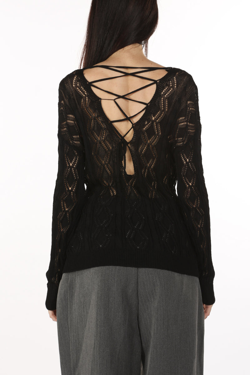 Lennon Embroidered & Embellished Silk Blended Knit Top - Shop Beulah Style