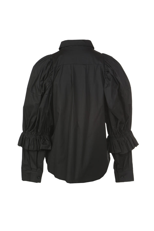 Eliana Puff Sleeve Shirt Top - Shop Beulah Style