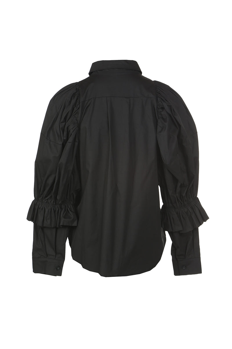 Eliana Puff Sleeve Shirt Top - Shop Beulah Style