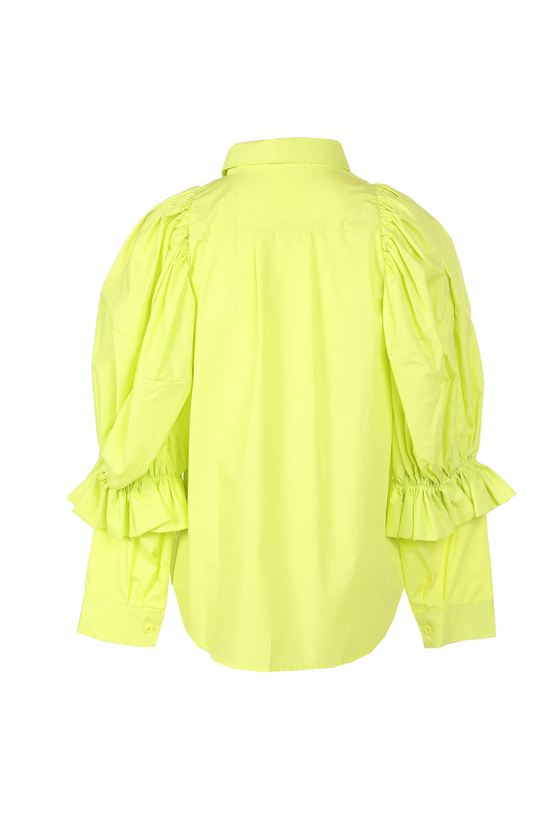 Eliana Puff Sleeve Shirt Top - Shop Beulah Style