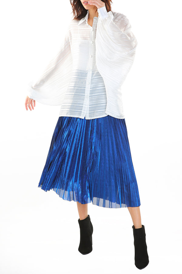 Andra Striped Sheer Shirt - Shop Beulah Style