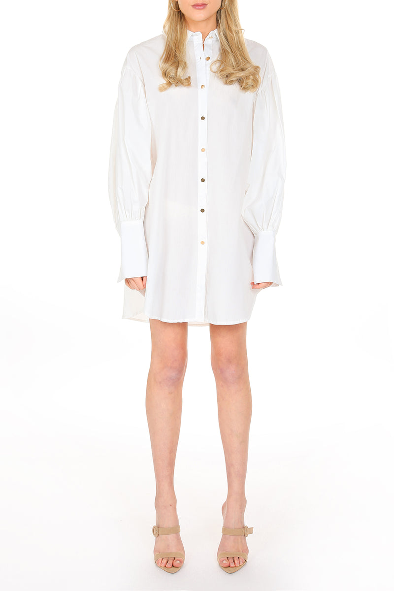 Floyd Billow Sleeve Mini Shirt Dress