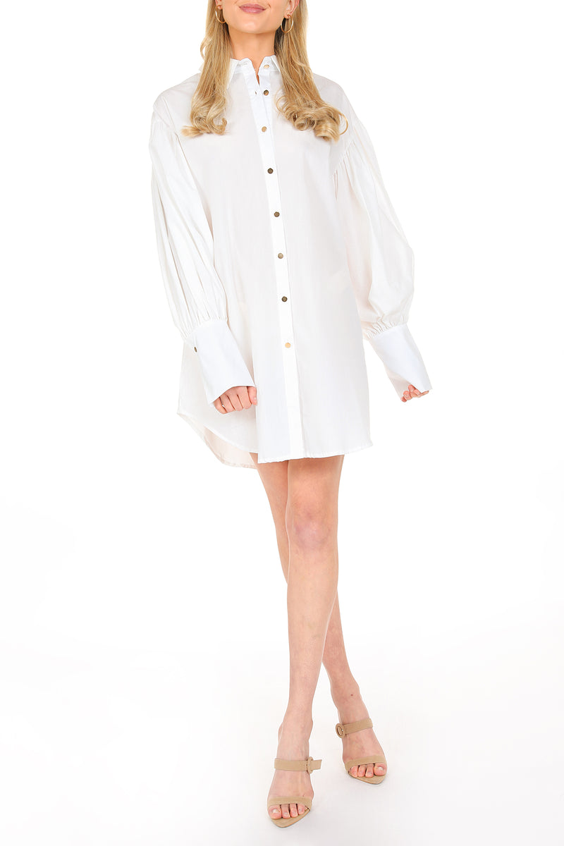 Floyd Billow Sleeve Mini Shirt Dress