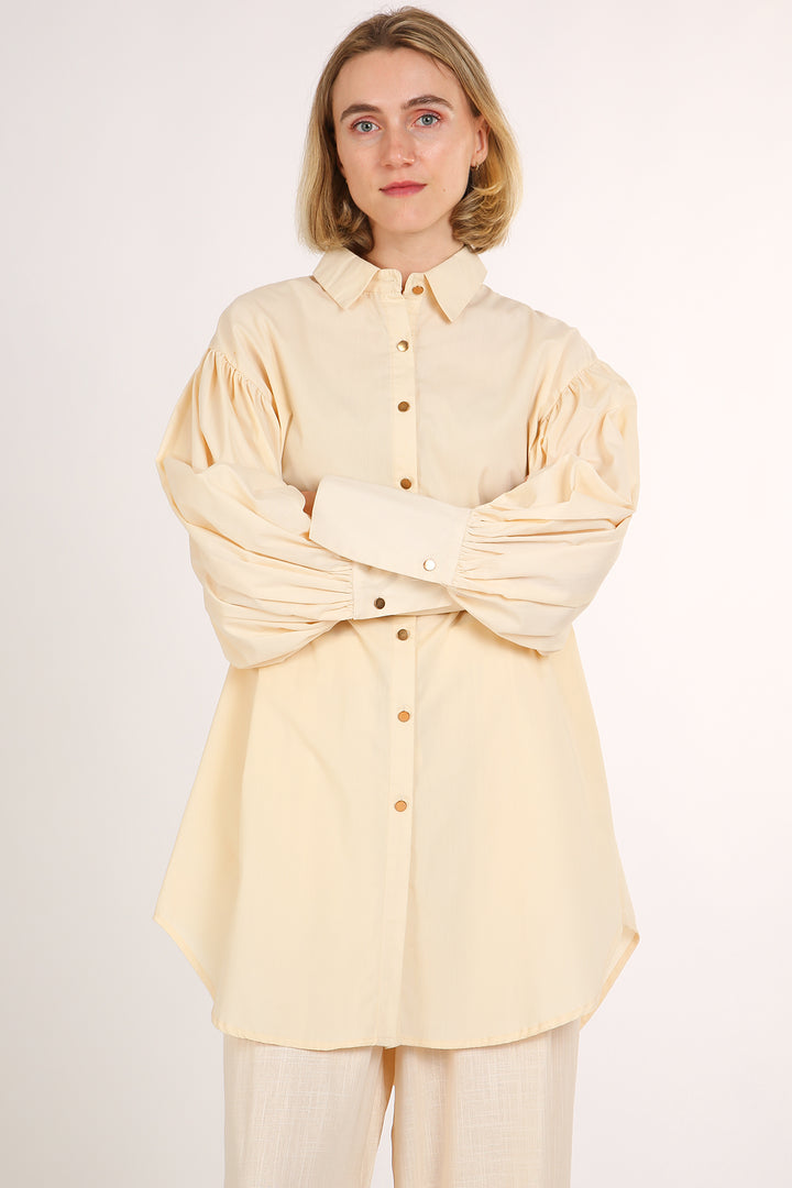 Floyd Billow Sleeve Mini Shirt Dress