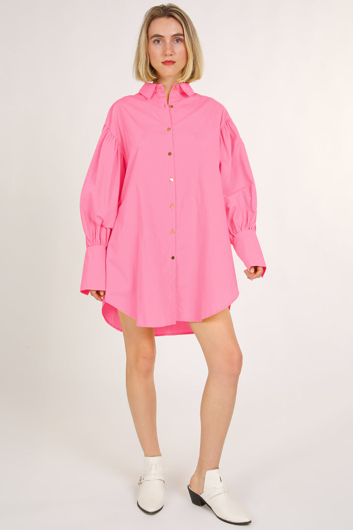 Floyd Billow Sleeve Mini Shirt Dress