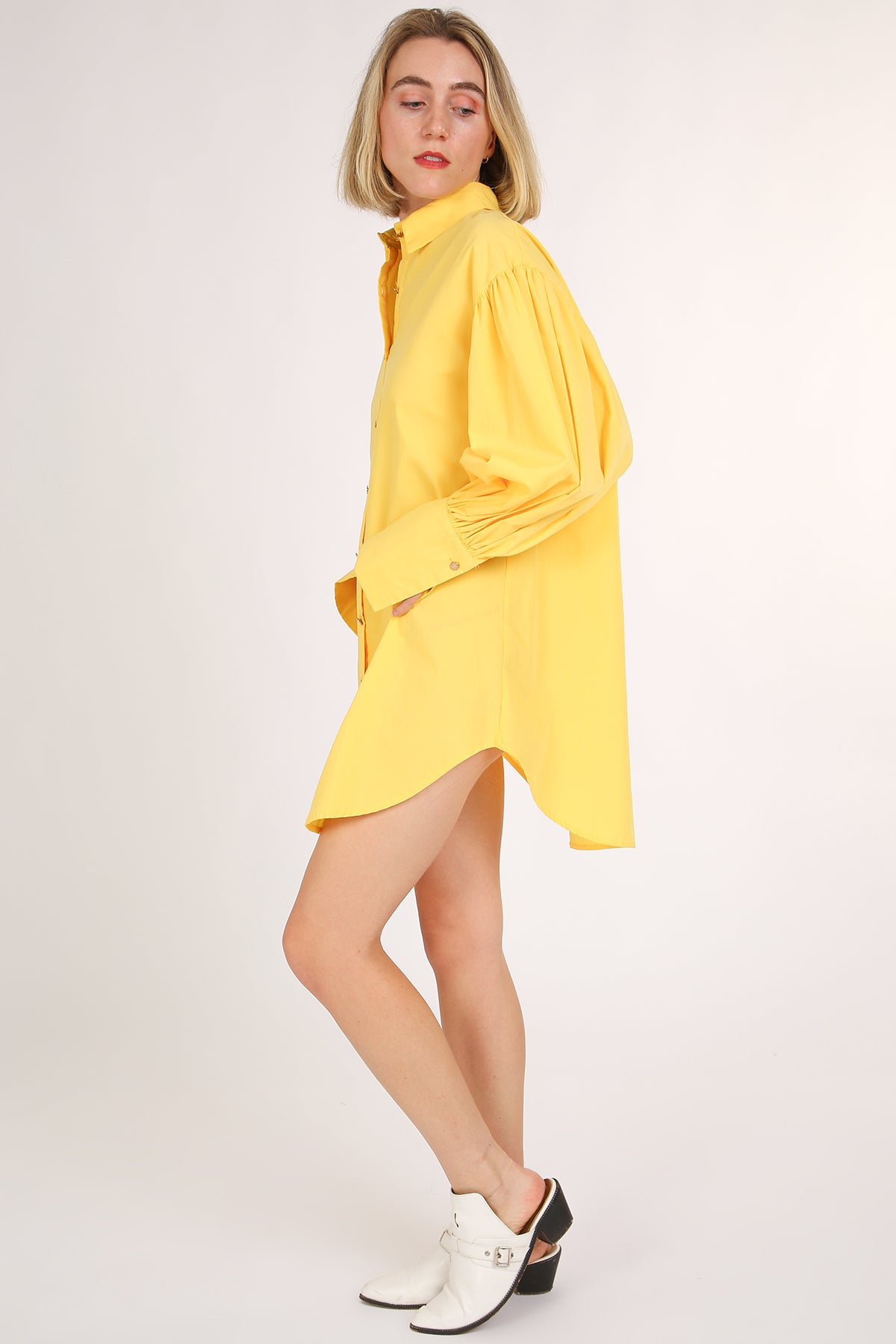 Floyd Billow Sleeve Mini Shirt Dress