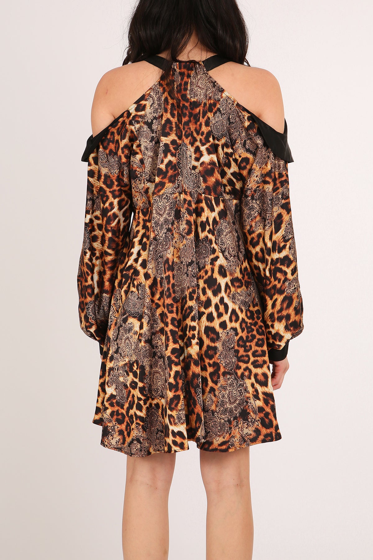 Francis Paisley & Animal Print Satin Mini Shirt Dress - Shop Beulah Style