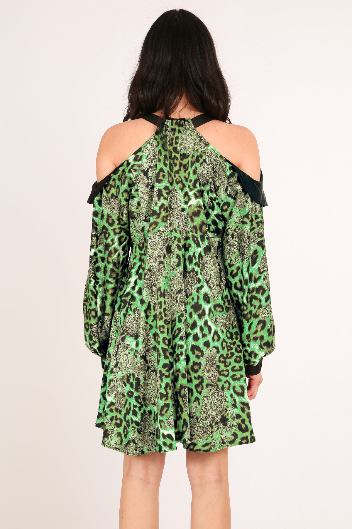 Francis Paisley & Animal Print Satin Mini Shirt Dress - Shop Beulah Style