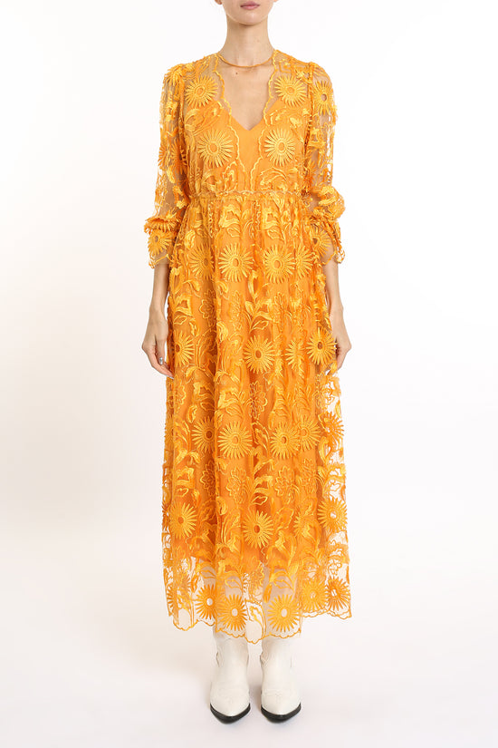 Sunny Lace Embroidered Sweetheart Mesh Maxi Dress - Shop Beulah Style