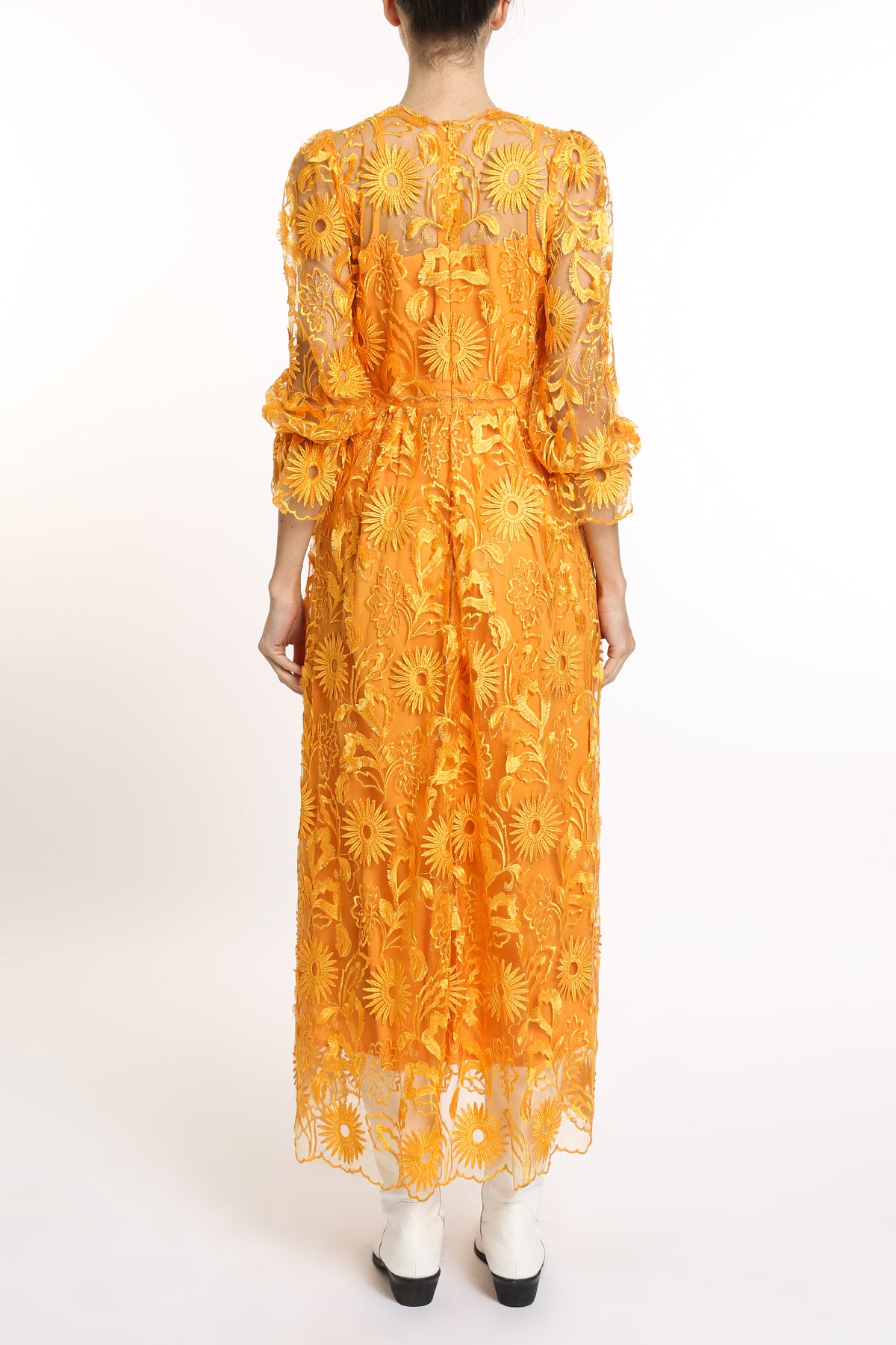 Sunny Lace Embroidered Sweetheart Mesh Maxi Dress - Shop Beulah Style