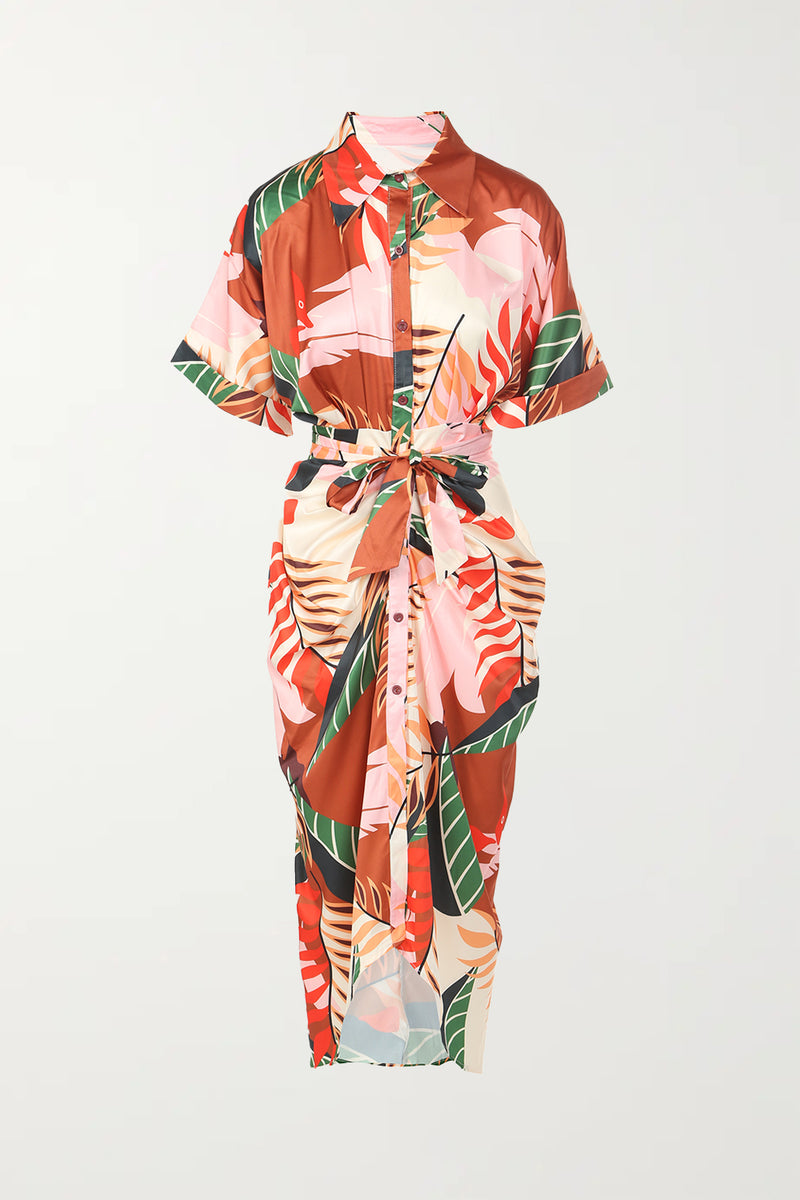 Freya Tropical Printed Dress - Shop Beulah Style