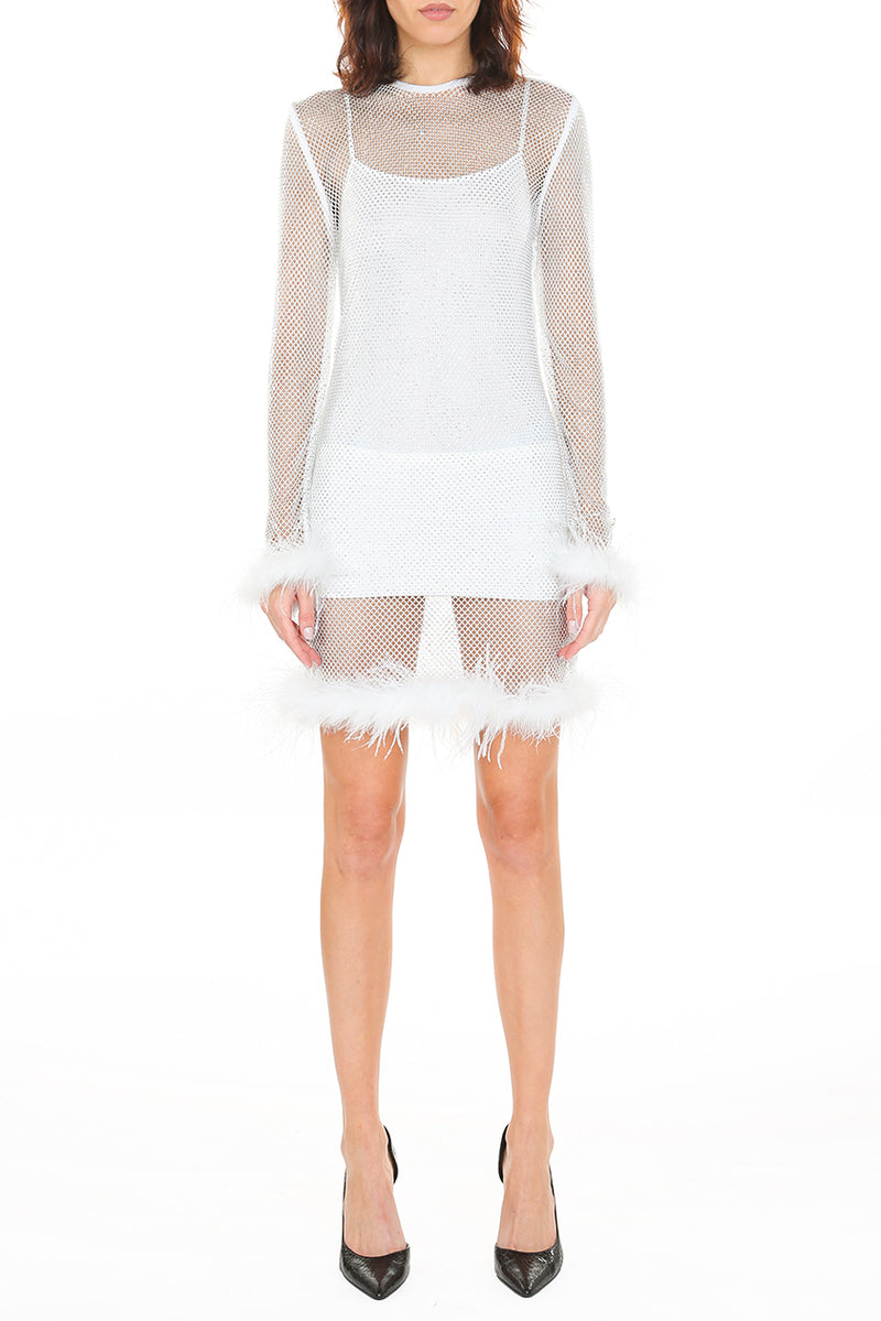 Fishnet dress with Rhinestones - Shop Beulah Style