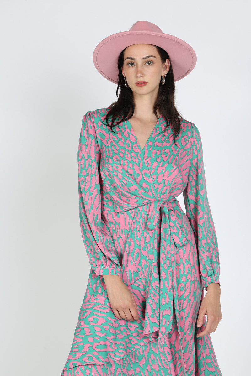 Rocio Long Sleeve Leopard Print Maxi Dress - Shop Beulah Style