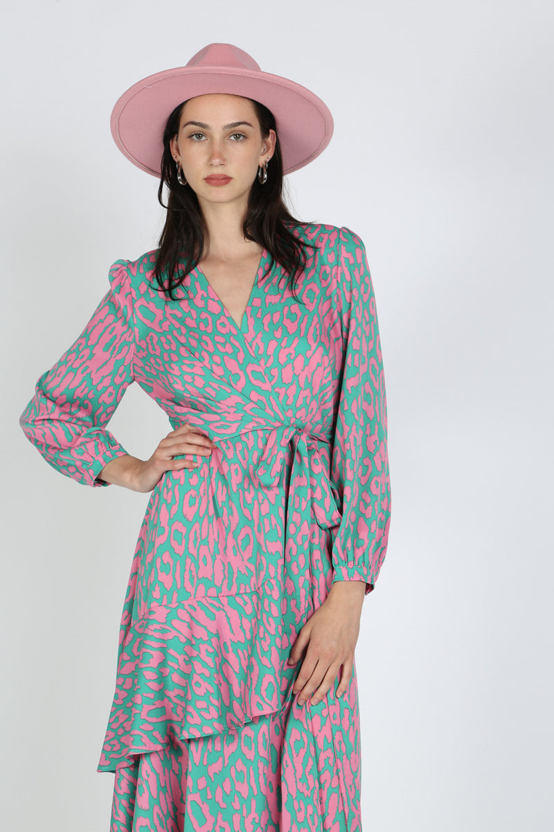 Rocio Long Sleeve Leopard Print Maxi Dress - Shop Beulah Style