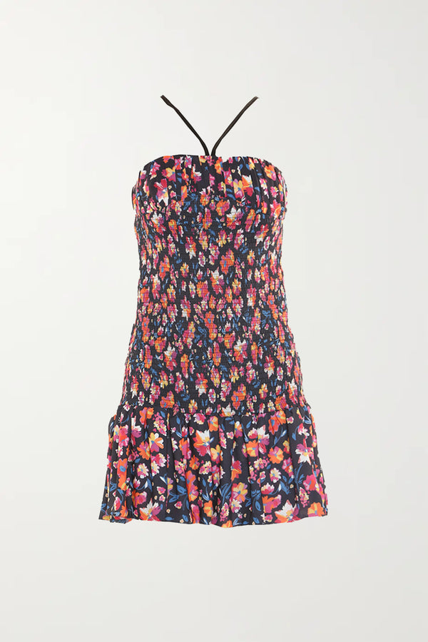 Halter Neck Floral Mini Dress - Shop Beulah Style