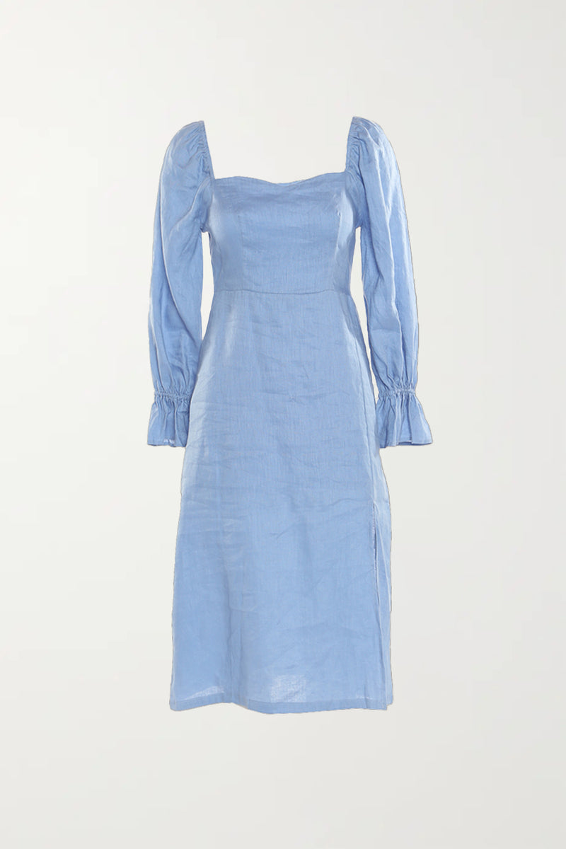 Lainey Square Neck Linen Dress - Shop Beulah Style