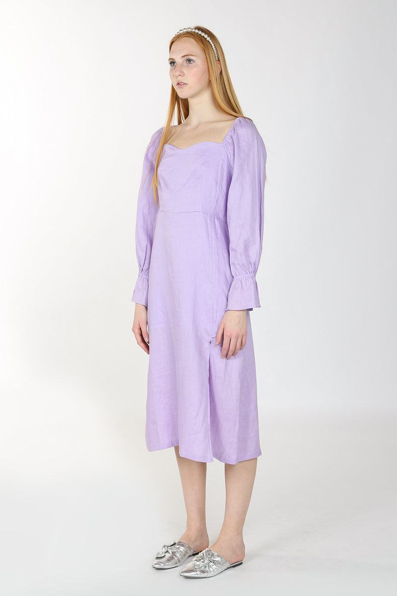 Lainey Square Neck Linen Dress - Shop Beulah Style