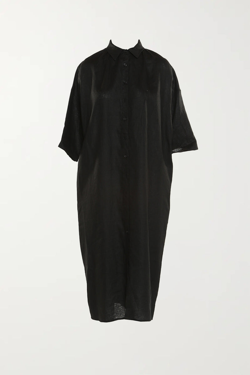 Amira Linen Shirt Dress With Pockets - Shop Beulah Style