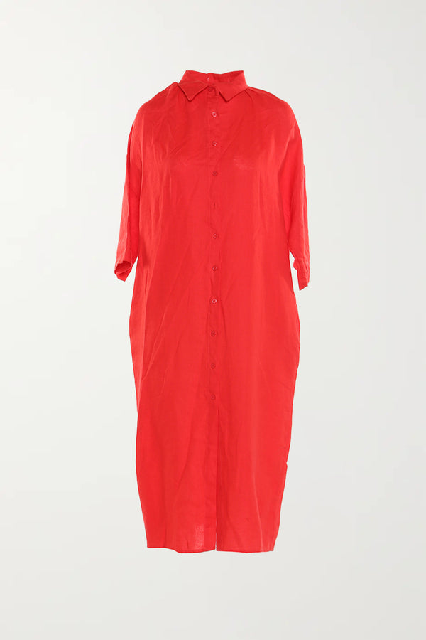 Amira Linen Shirt Dress With Pockets - Shop Beulah Style