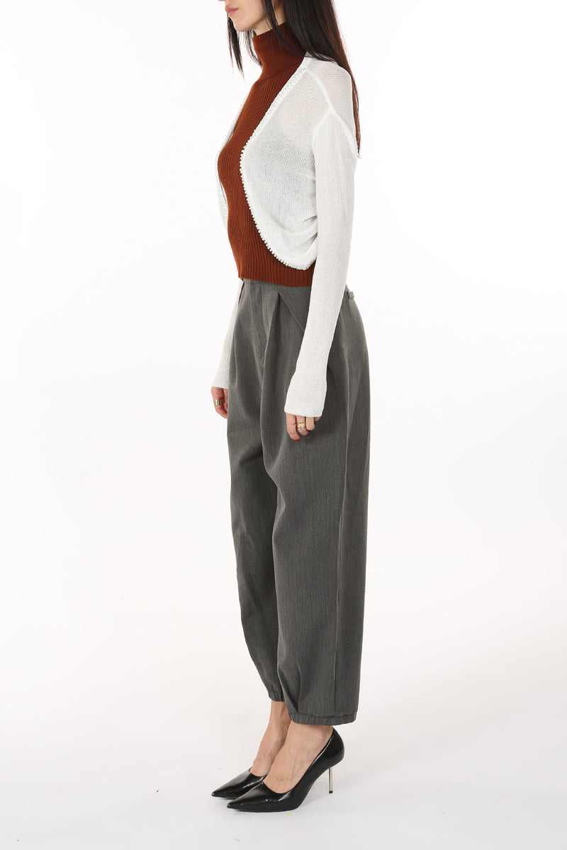 Francis Reverse Curved Cropped Cardigan - Shop Beulah Style