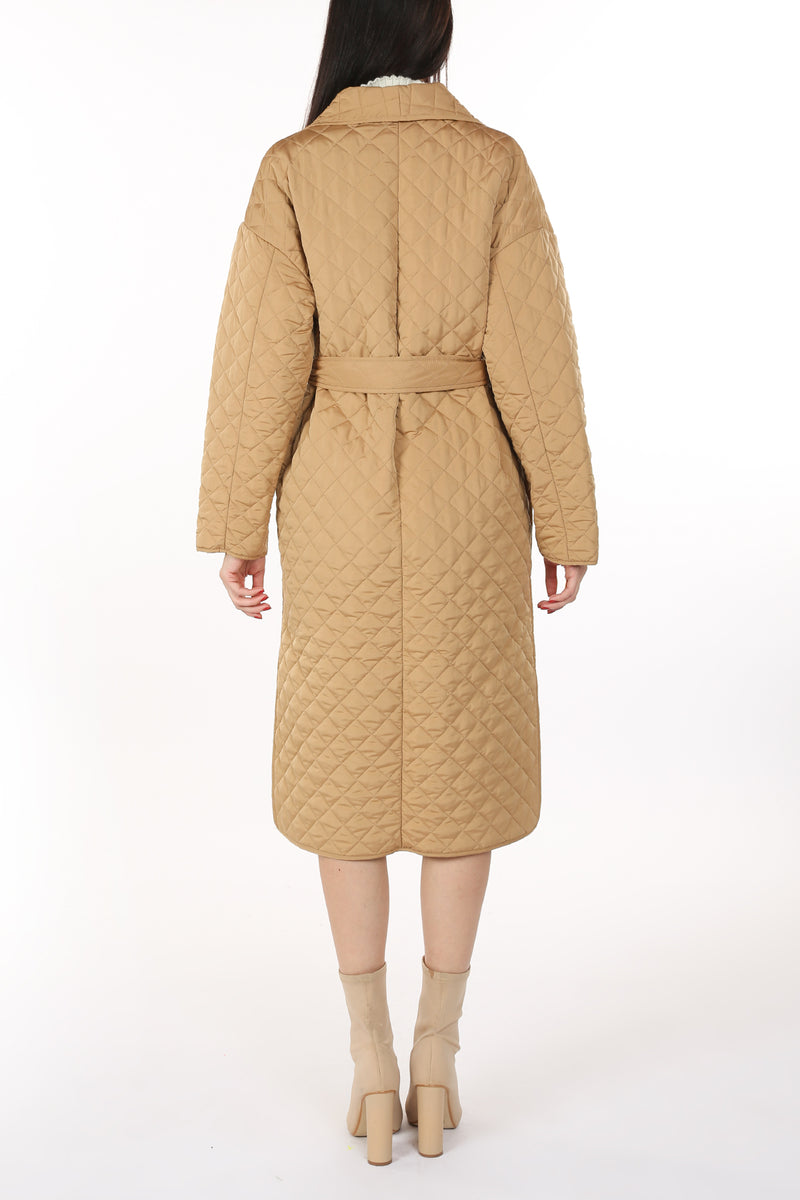 Everett Argyle Pattern Quilted Trench Coat - Shop Beulah Style