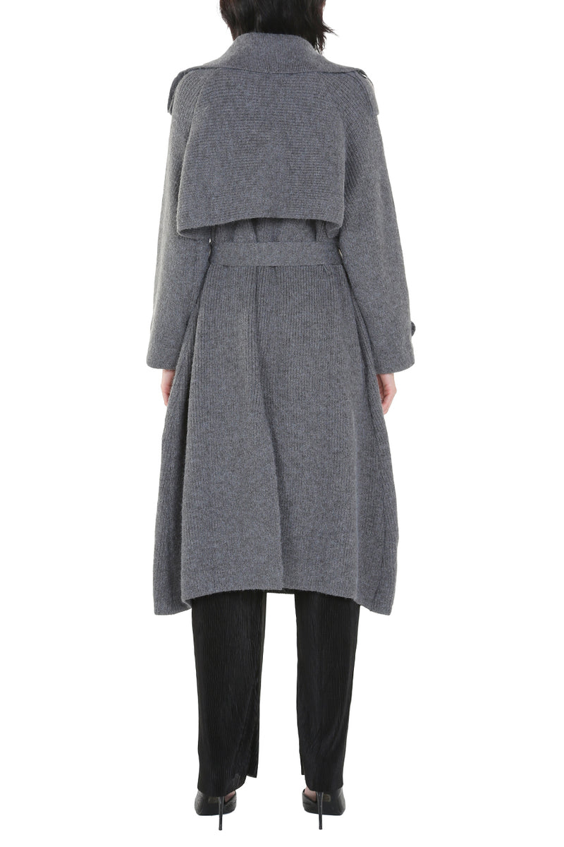 Reese Low Gauge Knitted Wool Fabric Coat - Shop Beulah Style