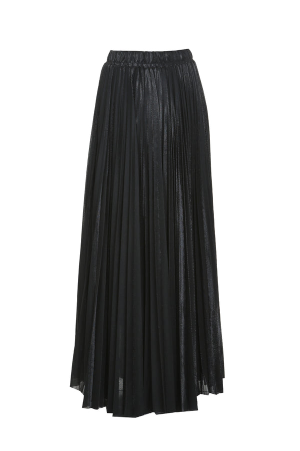 Seville Metallic Pleated Maxi Skirt - Shop Beulah Style