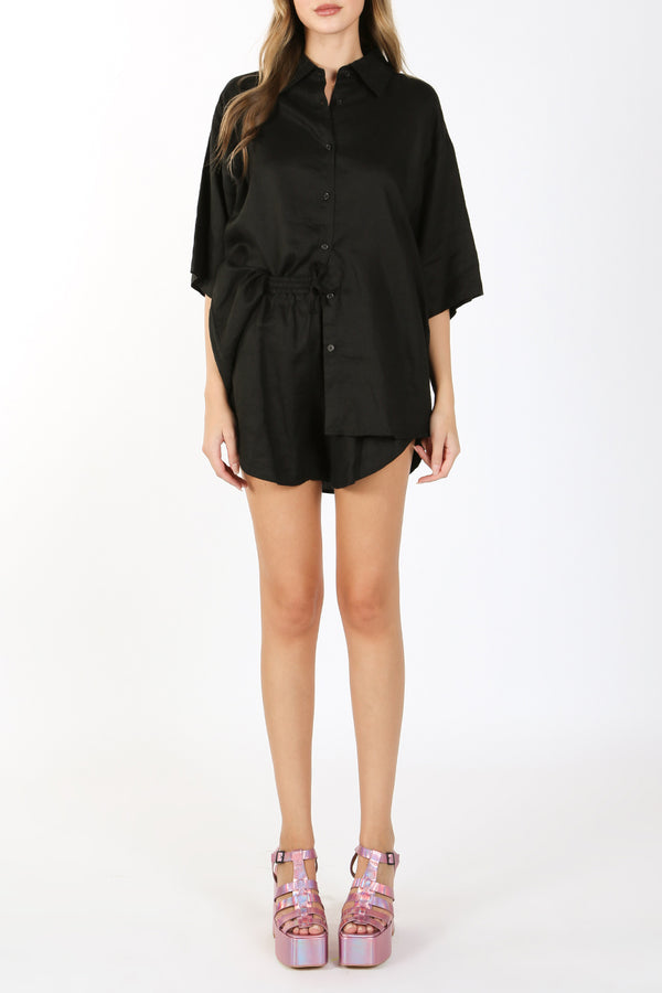 Eliza Cotton Shirt Top & Short Set - Shop Beulah Style