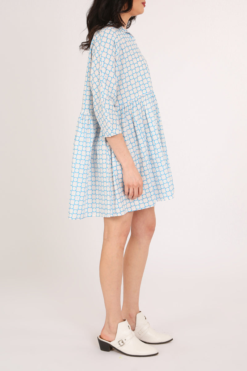 Vincent Floral Print Patterned V-Neck Mini Tunic Dress - Shop Beulah Style