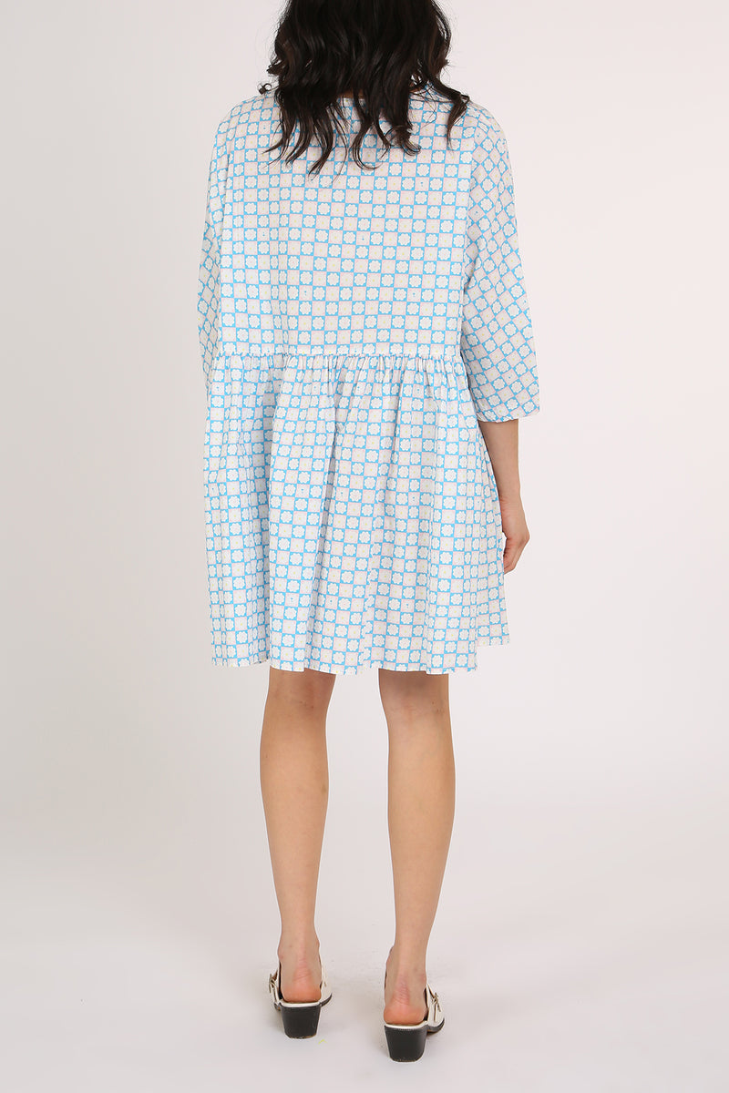 Vincent Floral Print Patterned V-Neck Mini Tunic Dress - Shop Beulah Style