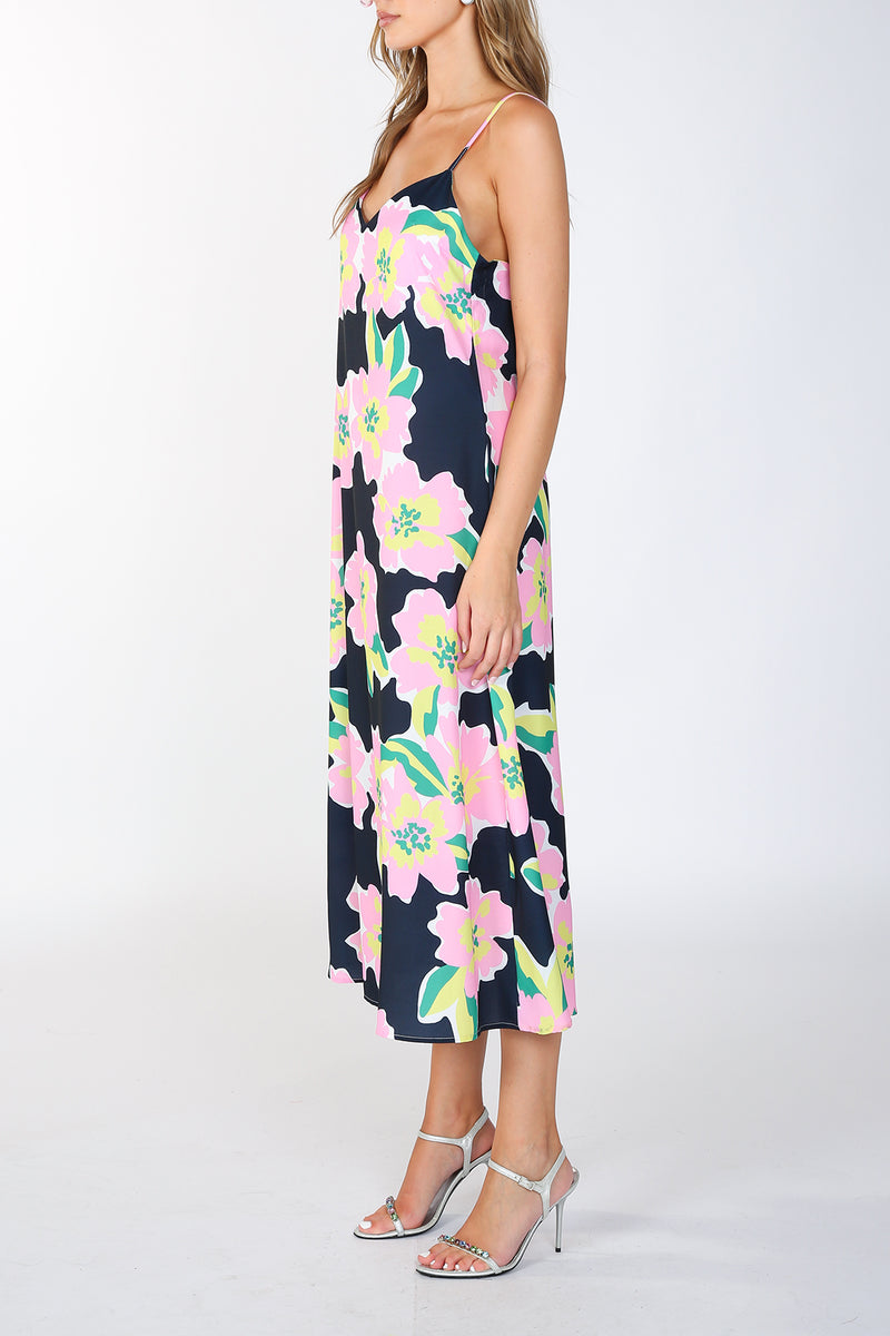 Camie Floral Printed Midi Slip Dress - Shop Beulah Style