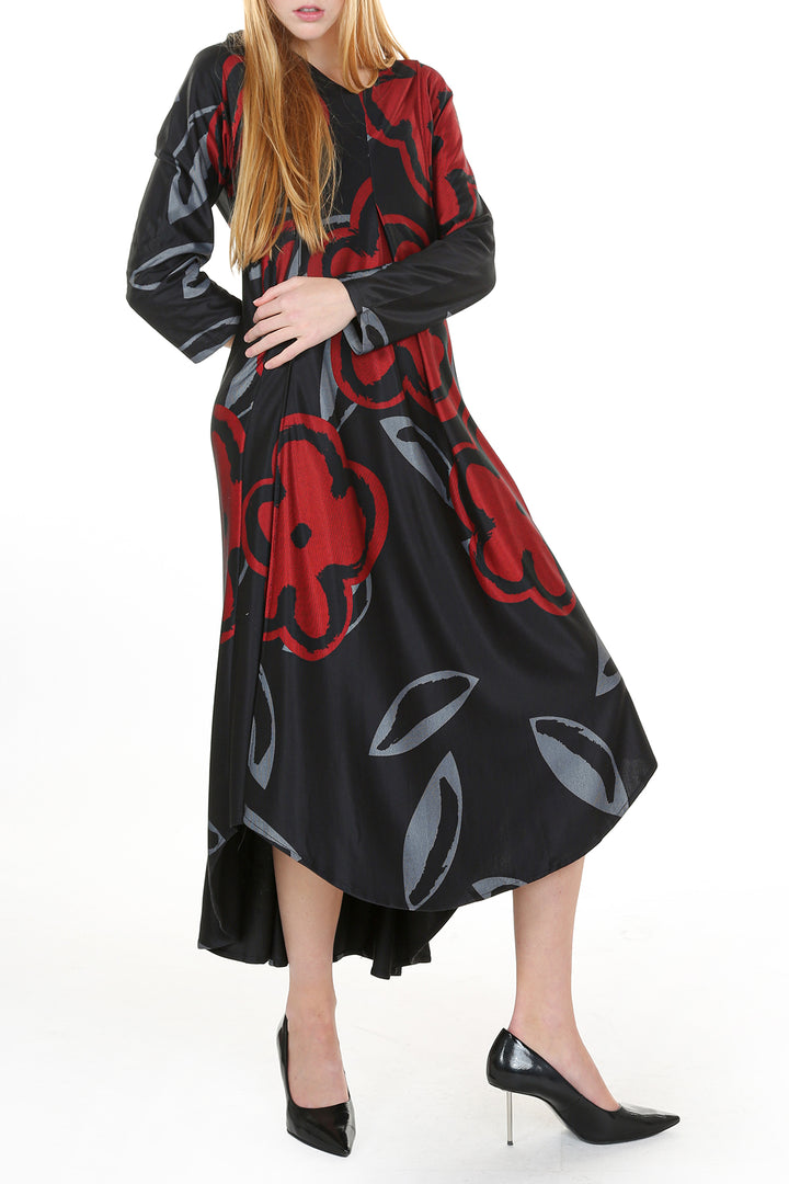 Harlow Floral Printed High Low Midi Dress - Shop Beulah Style