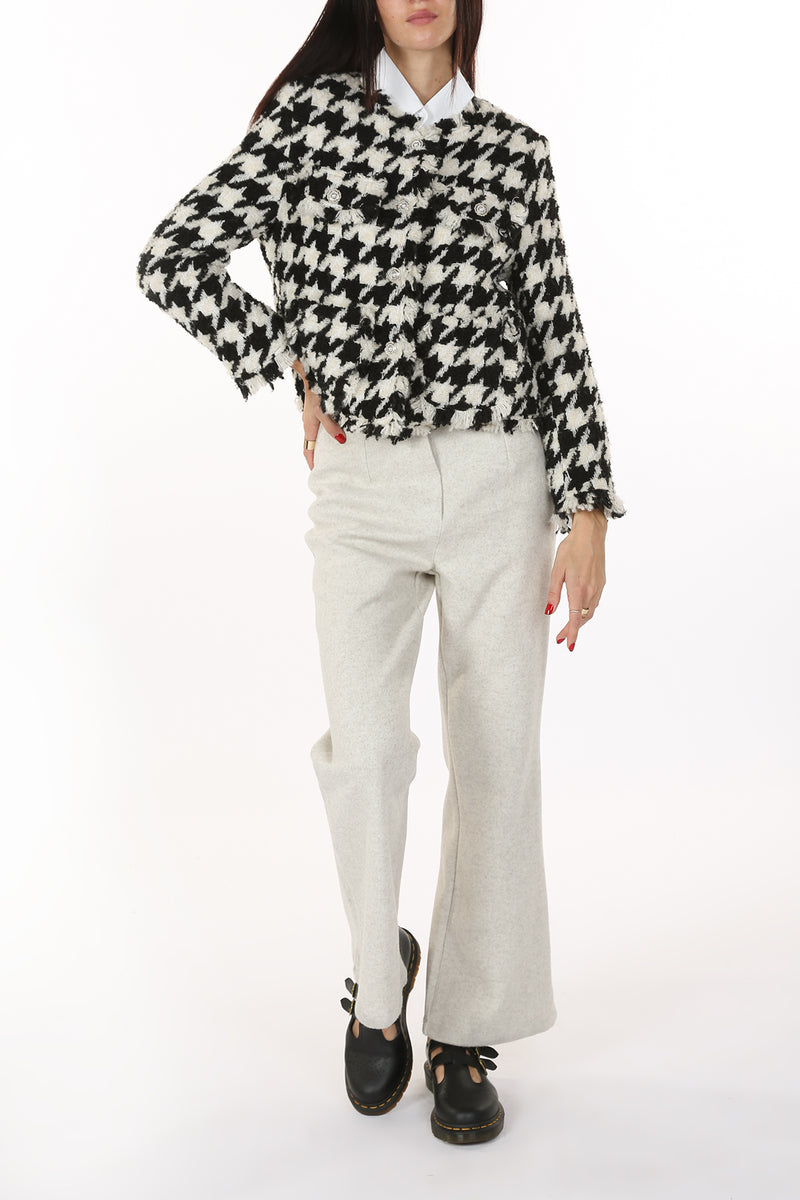 Aryan Houndstooth Tweed Jacket - Shop Beulah Style