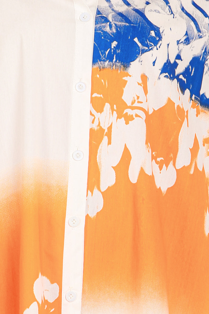 Samuel Multicolor Abstract Printed Midi Shirt Dress - Shop Beulah Style