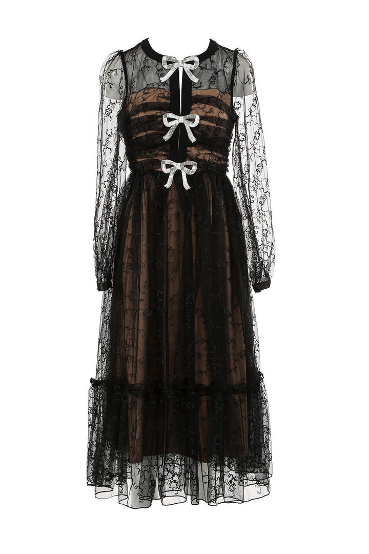 Jonah Embellished & Embroidered Mesh Maxi Dress - Shop Beulah Style