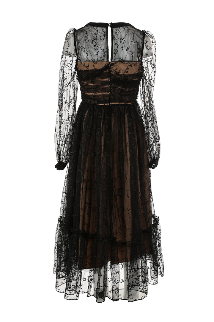 Jonah Embellished & Embroidered Mesh Maxi Dress - Shop Beulah Style