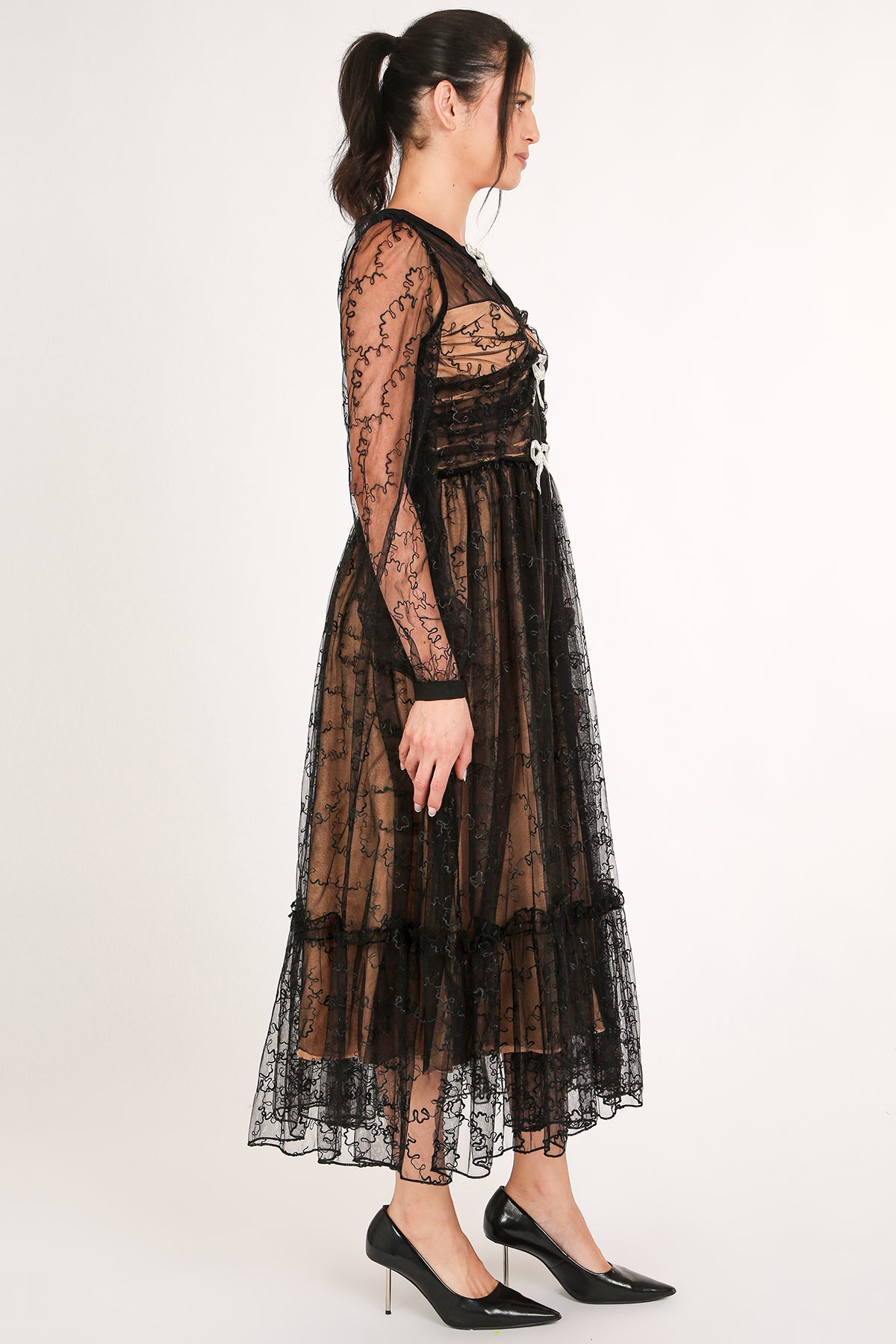 Jonah Embellished & Embroidered Mesh Maxi Dress - Shop Beulah Style