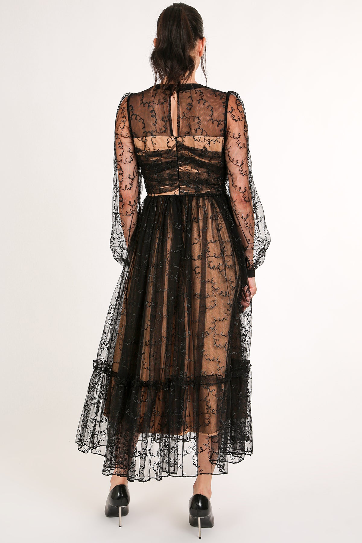 Jonah Embellished & Embroidered Mesh Maxi Dress - Shop Beulah Style