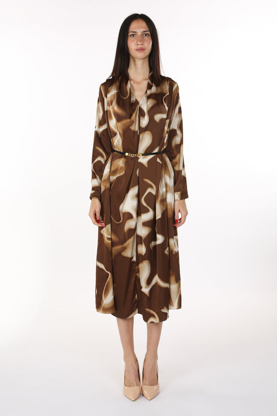 Tanya Fluidic Printed Satin Maxi Dress