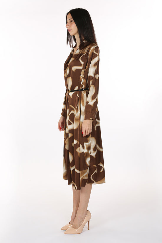 Tanya Fluidic Printed Satin Maxi Dress