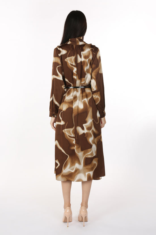 Tanya Fluidic Printed Satin Maxi Dress