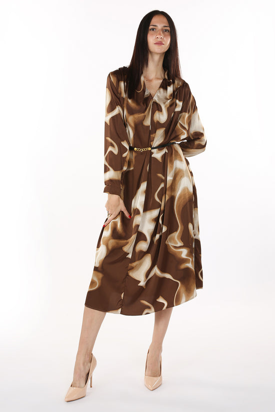 Tanya Fluidic Printed Satin Maxi Dress