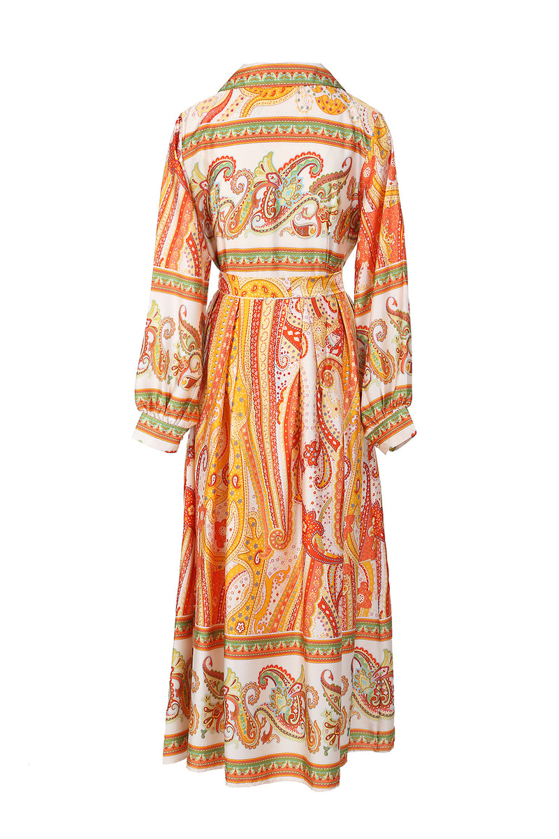 Dakota Multi Paisley Print Wrapped Maxi Dress - Shop Beulah Style