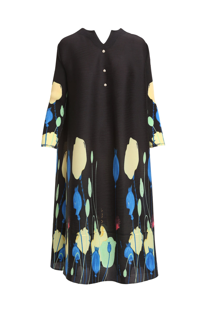 Jackie Modern Print Pleated Midi Dress - Shop Beulah Style